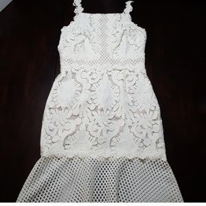 "Jax"  Black Label Ruffle Hem Midi Dress